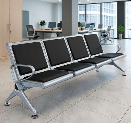 4 Linked Durable Hospital/Office Reception Waiting Bench image 1