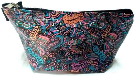 Womens Denim handbag with multicolor coin purse image 4