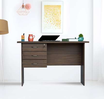 Office desks: 100cm home office table with drawers image 1