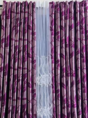 3 pc Velvet Curtains(Thunder Effect) image 4