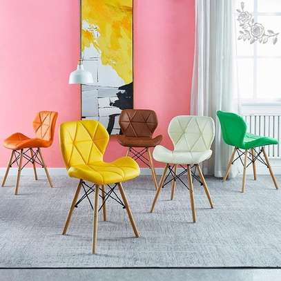 High-Quality Dining Chairs –Leather-Covered Plastic Seats image 1