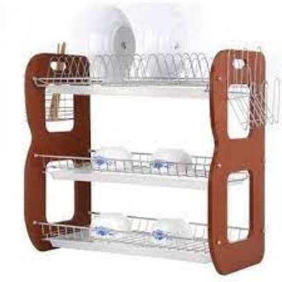 3 Tier Dish Rack/ 3 Layer Dish Rack/Stand-with drain board image 4