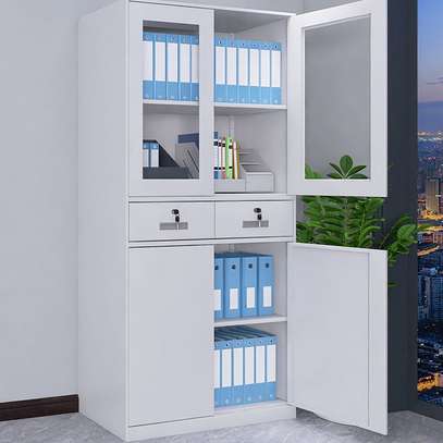 2-Door metallic office storage cabinet image 11