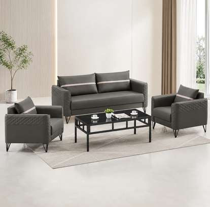 Leather 5 Seater Executive Reception Bench image 6
