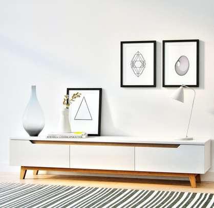 White Wooden TV Cabinet image 7