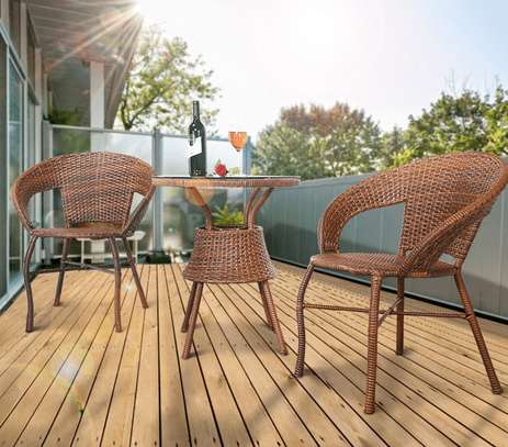 Modern Outdoor  2-Seater Rattan Set image 2