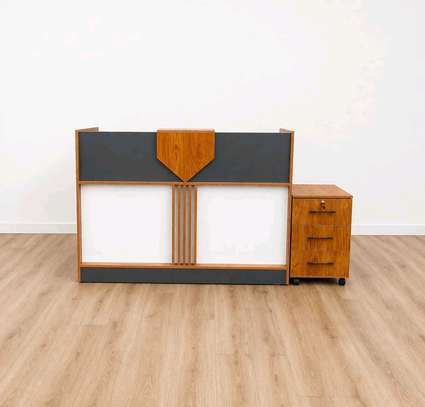 1.6m Executive Reception Desk with Mobile Drawer Cabinet image 4