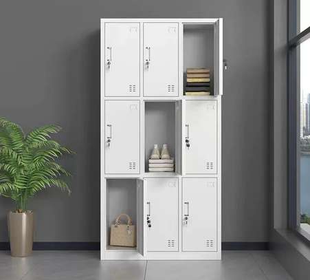 Metal Locker Cabinet with 9 Doors – Steel Wardrobe image 5