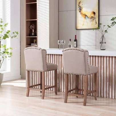 Wooden high bar stools/cocktail chairs(pairs( image 2