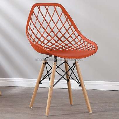 Modern Plastic Hollow-Back Dining Chair image 6