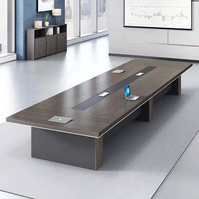 Boardroom Table: 3000mm Gray Executive Advanced Boardroom image 5