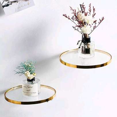 3 set Nordic Style Glass floating shelf image 1
