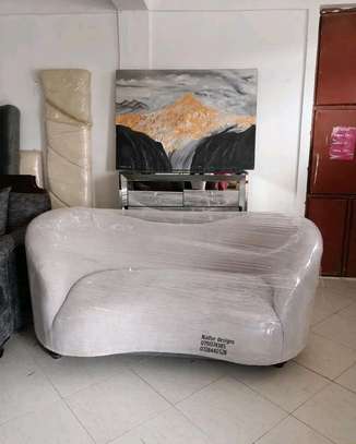 Modern curved two seater sofa set image 3