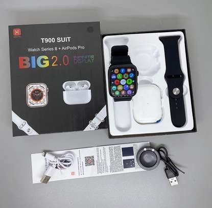T900 Suit 2 In 1 Smartwatch With Earbuds image 2