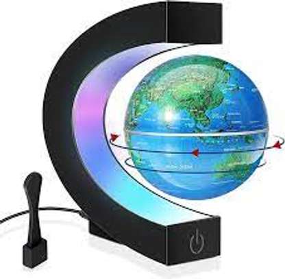 LED Globe Magnetic World Map Rotating Night Lamp image 2