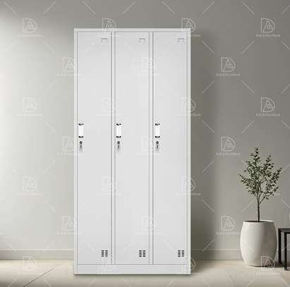 Industrial Office Storage 3-Door Metal Cabinet image 1