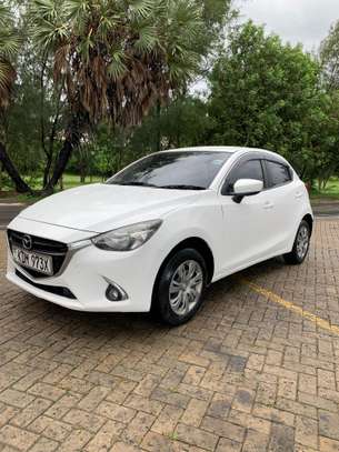 Mazda demio white 2016 image 2