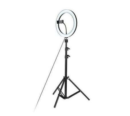 portable 10 inch ring light with stand image 1