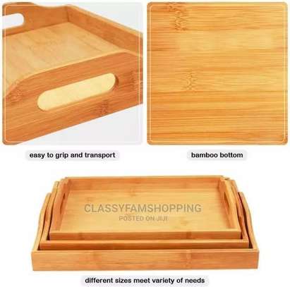 High Quality Multifunctional Bamboo Serving Trays image 13