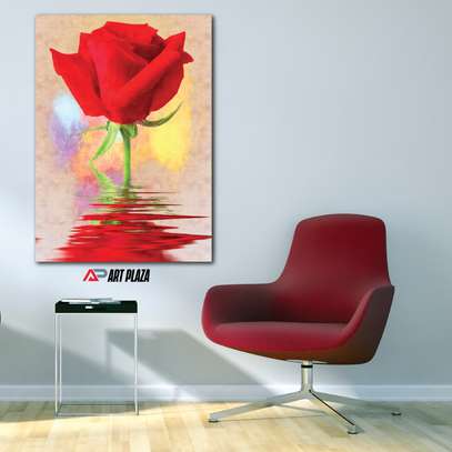 Red Flower Wall Art image 1