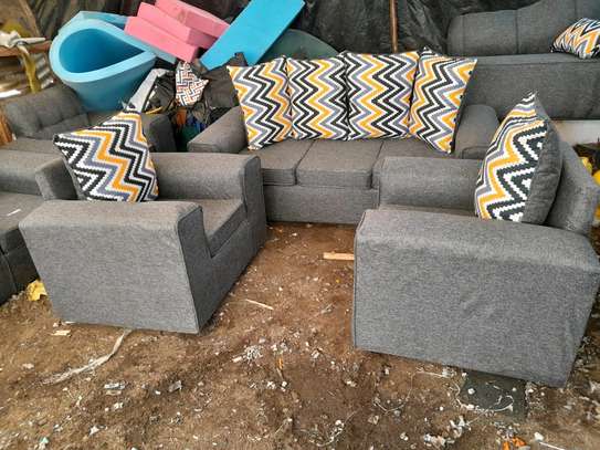 Grey 3,1,1 5seater sofa set on sell image 2