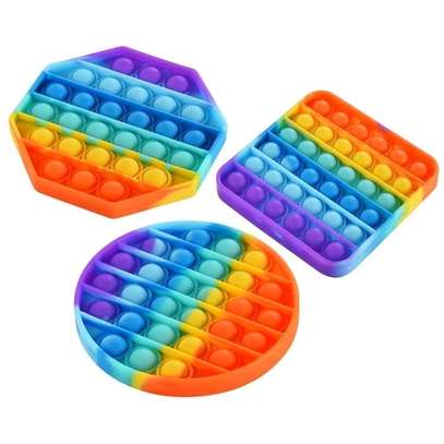 *Fidget Reliver Stress Toys Pop Rainbow Push Its Bubble Antistress Toys Simple image 2