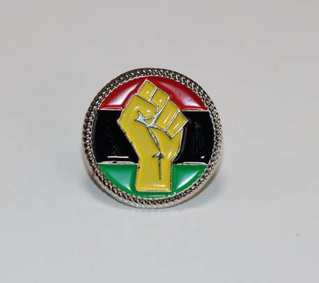 Pan Africa (silver) Lapel Pin Badge image 1