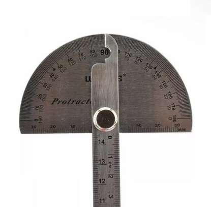 2 in 1 stainless steel protractor and ruler for sale image 2