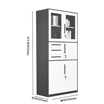 Office Cabinet: Modern  Full Height File Cabinet With Safe image 4