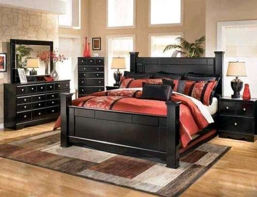 King Size Mahogany wood Beds, bedsides and dressers image 4