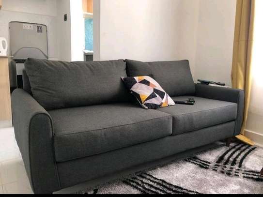 3-seater dark grey sofa image 1