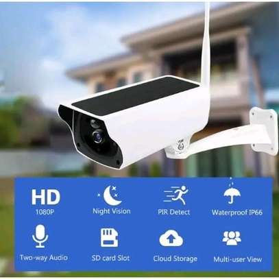 Solar wifi CCTV camera 1080p image 1
