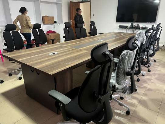4.8m Custom Boardroom Table with 16 Seats image 1