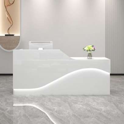 1.8M Modern Designed Reception Desk in White image 9