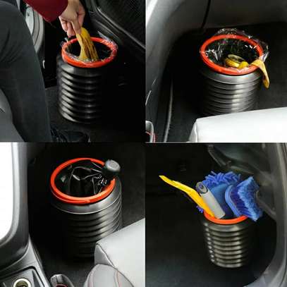 New improved Collapsible car dustbin with lid image 3