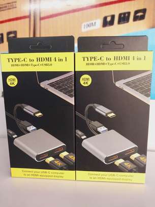 (4 IN 1)TYPE-C Multifunction Dock. HDMI*2+USB-C(3.0 PD)+USB image 2