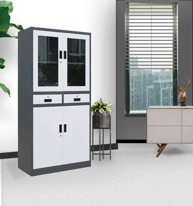 Office Cabinet : Glass Filing Cabinet with Lock image 1