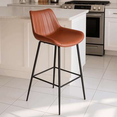 Faux Leather Upholstered Bar Stool image 6