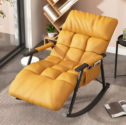 Modern Upholstered Rocking Chair image 3