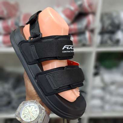 Quality Fuce Contracted Mens Sandals Open Shoes Black image 1