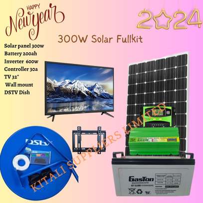 Solar fullkit 300watts with dstv dish image 1