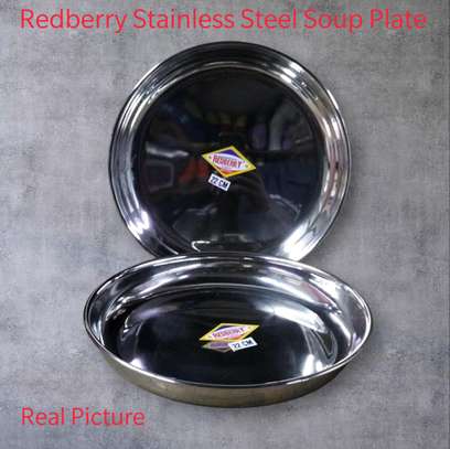 Redberry Stainless Steel Soup Plate image 3