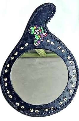 Black Leather African Mirror image 1