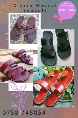 Mens leather sandals image 1