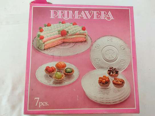 Primavera 7 pc cake plate set image 4