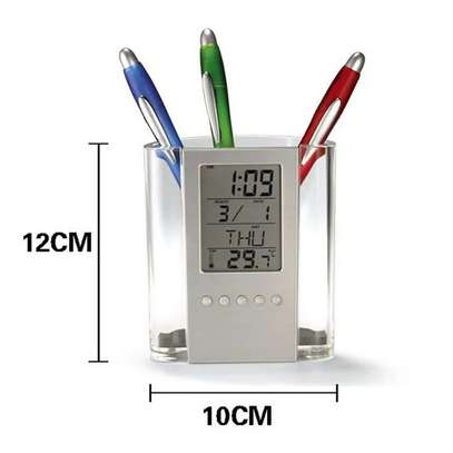 Pen Pencil Holder/organizer, Digital LCD Desk Pen Holder image 2