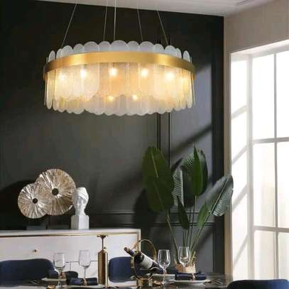 *Modern contemporary brass and glass light image 2