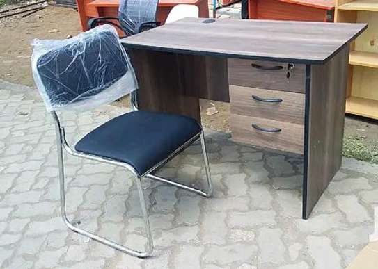 Work table with a wheeless chair image 1