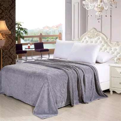 Quality gray double tensil soft blankets image 2