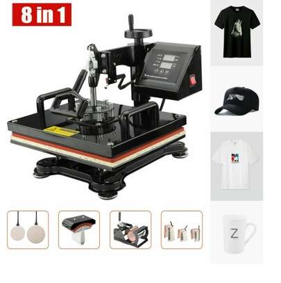 Sublimation 8 in1 Combo Heat Press Tshirt Printing Machine image 1